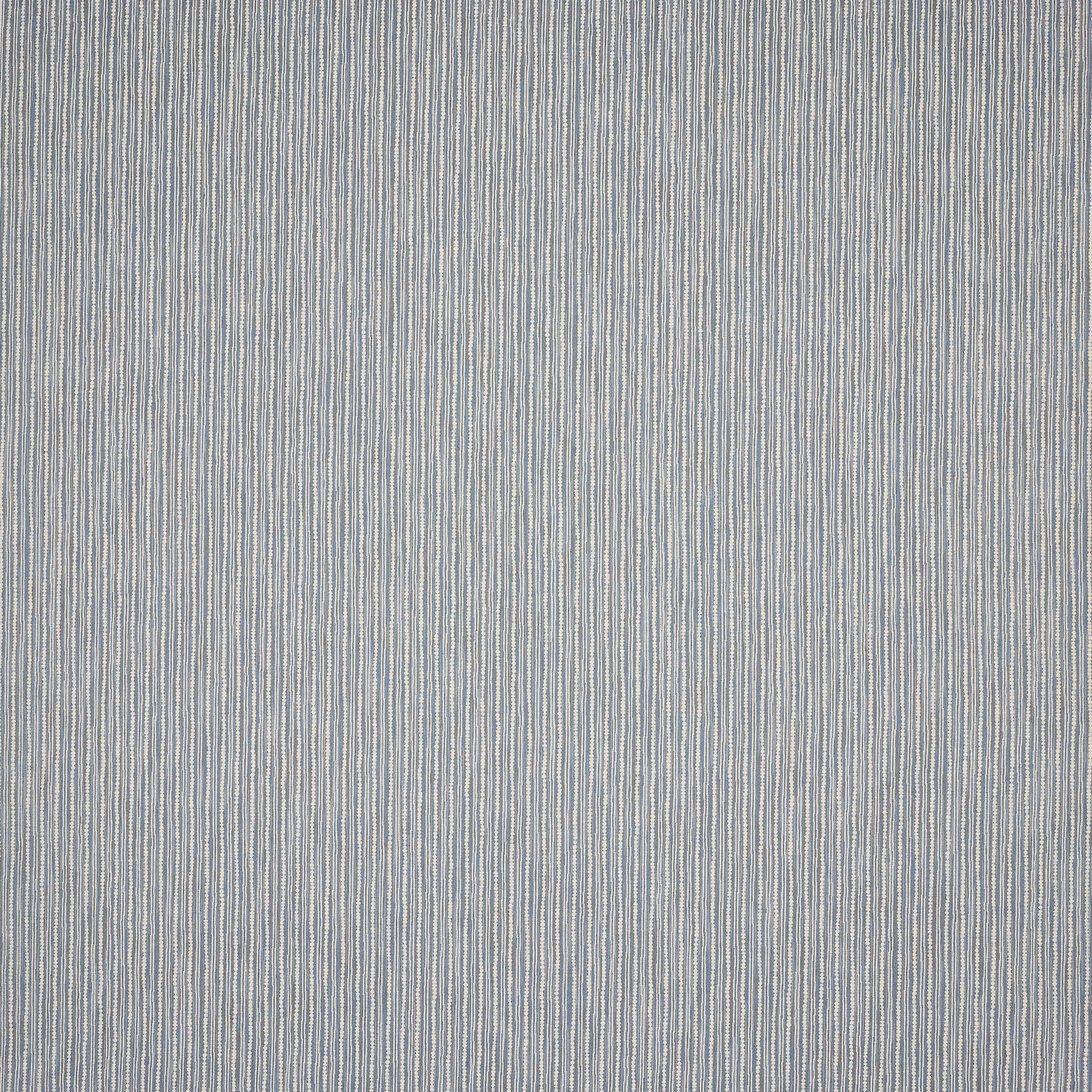 Pale blue fine vertical stripe fabric with a soft woven texture