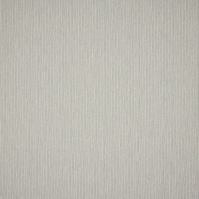 Fine vertical stripe fabric in soft misty blue and pale neutral tones