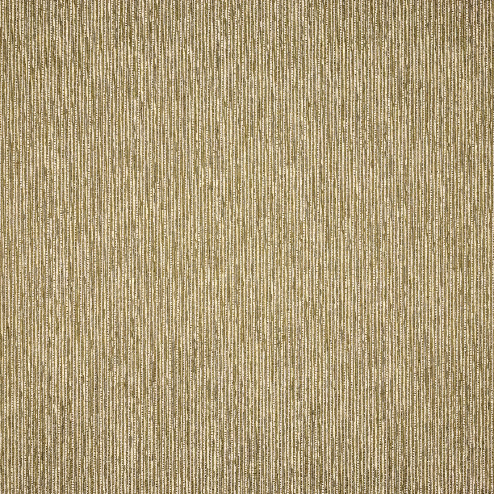 Fine vertical olive and pale straw stripe fabric with a subtle textured weave