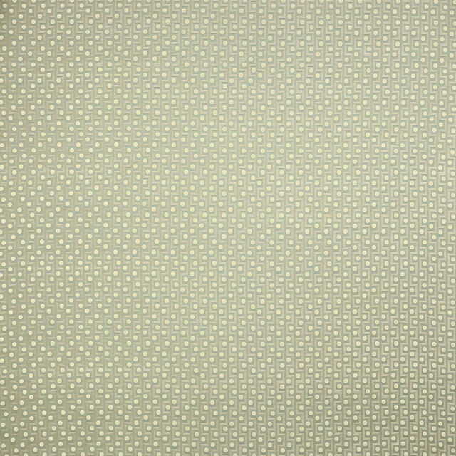 Pale celadon green geometric fabric swatch with small repeated motif