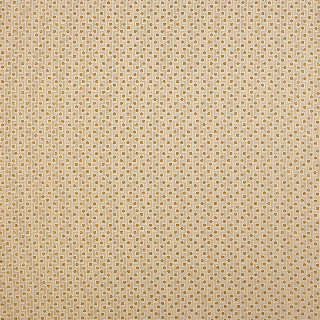 Pale cream geometric fabric with tiny gold motifs and fine woven texture