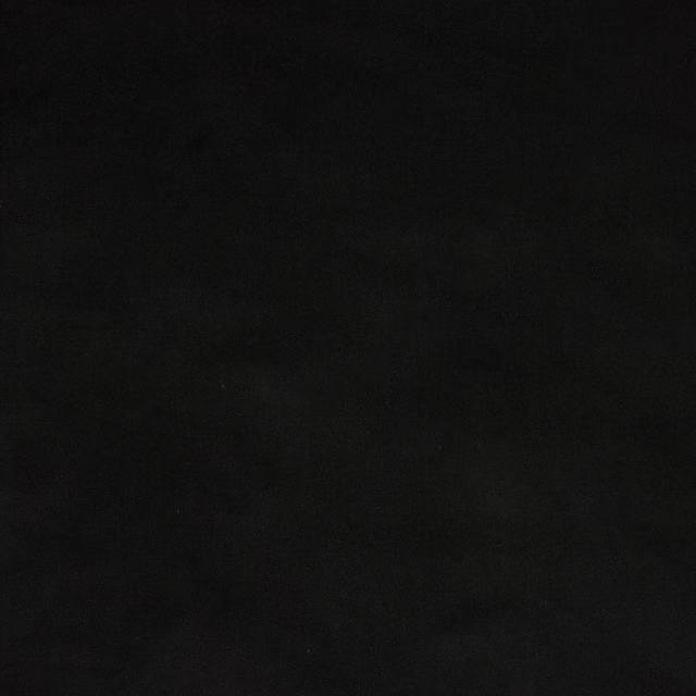 Dark charcoal-black plain cotton fabric swatch with a soft matte weave