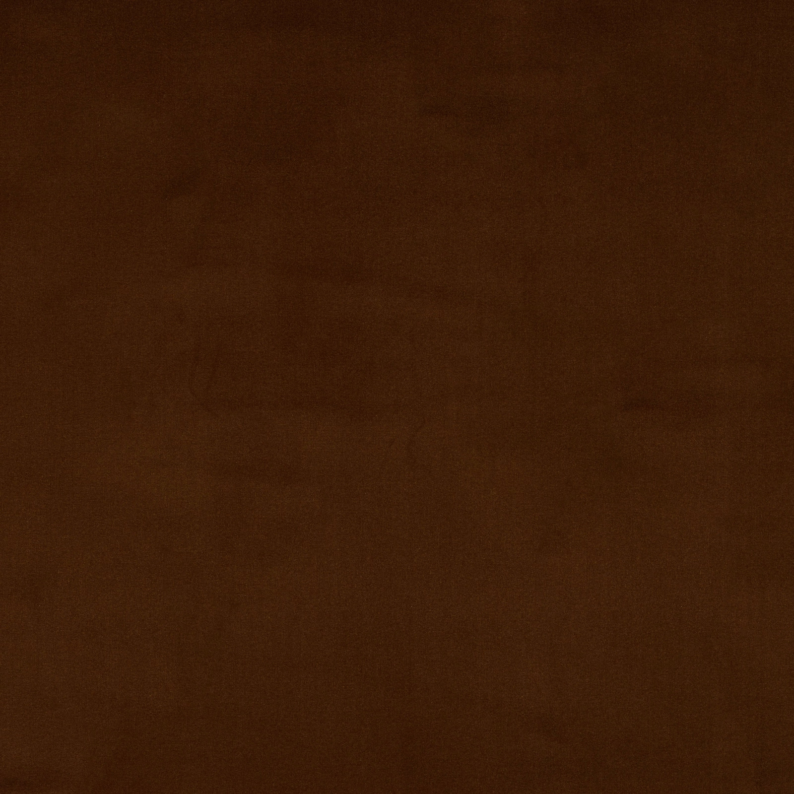 Deep warm brown plain cotton fabric swatch with a soft matte texture