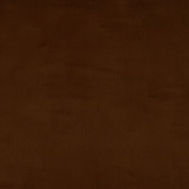 Deep warm brown plain cotton fabric swatch with a soft matte texture