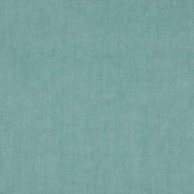 Plain soft aqua linen fabric with fine woven texture