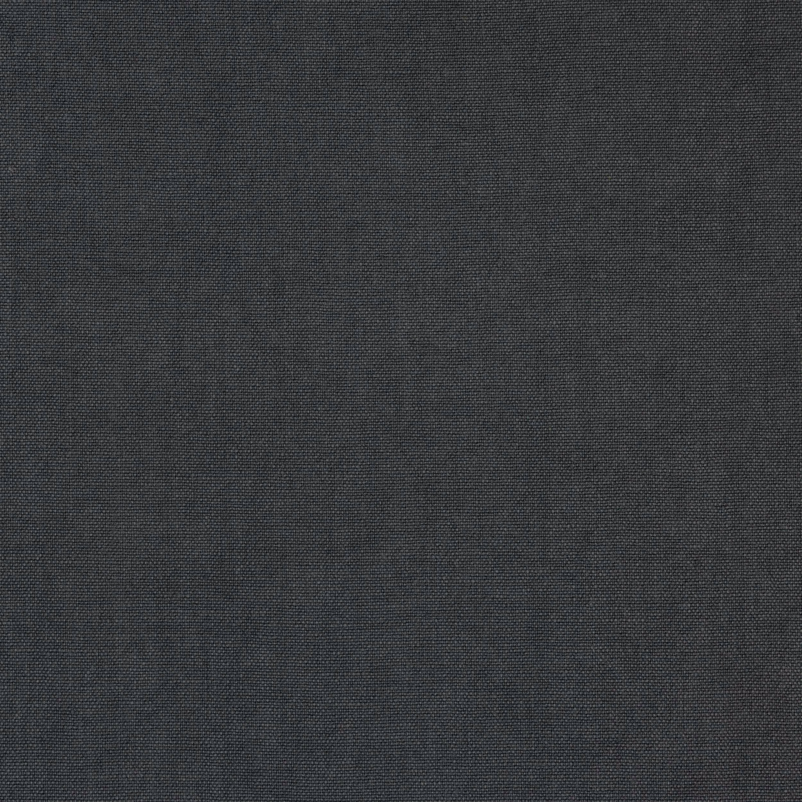 Deep charcoal grey linen fabric with a fine plain weave