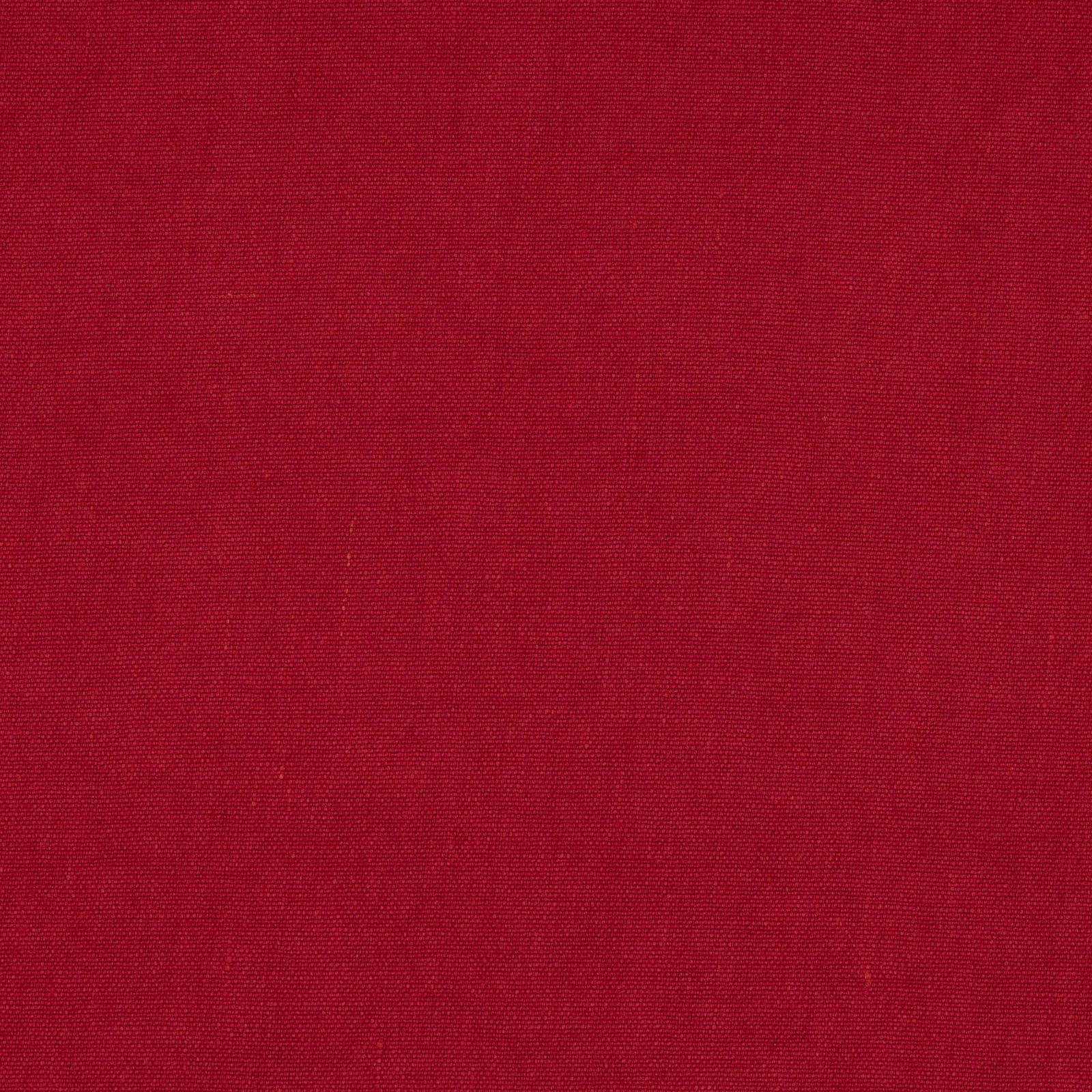 Deep carmine red plain linen swatch with fine woven texture
