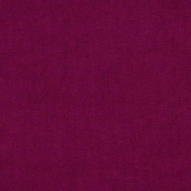 Deep berry-magenta linen fabric with a fine plain weave and matte texture