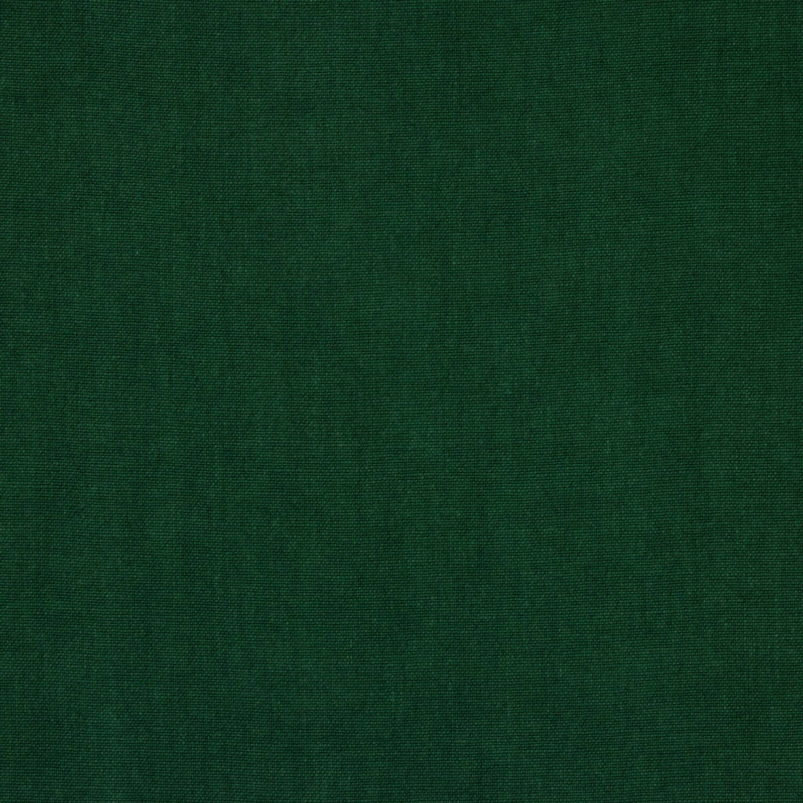 Deep emerald green plain linen fabric with a fine woven texture
