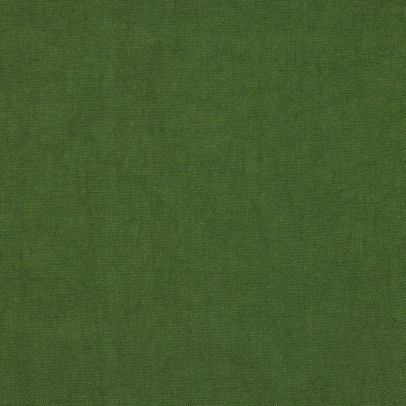 Muted moss green plain linen swatch with fine woven texture