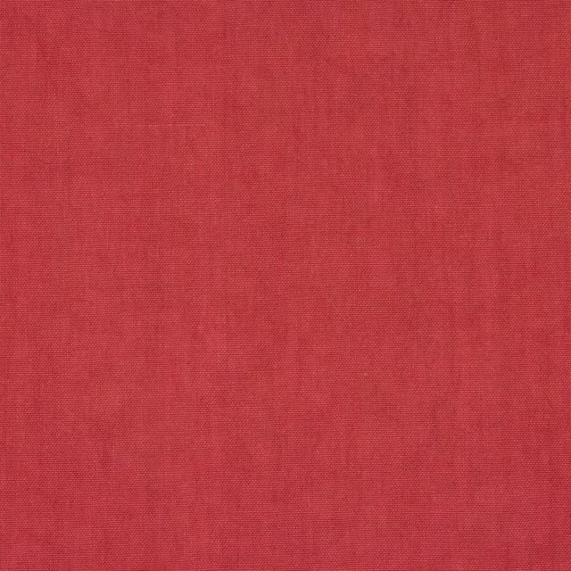 Coral-red plain linen swatch with a fine even weave