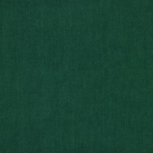 Deep forest green linen fabric swatch with fine plain weave