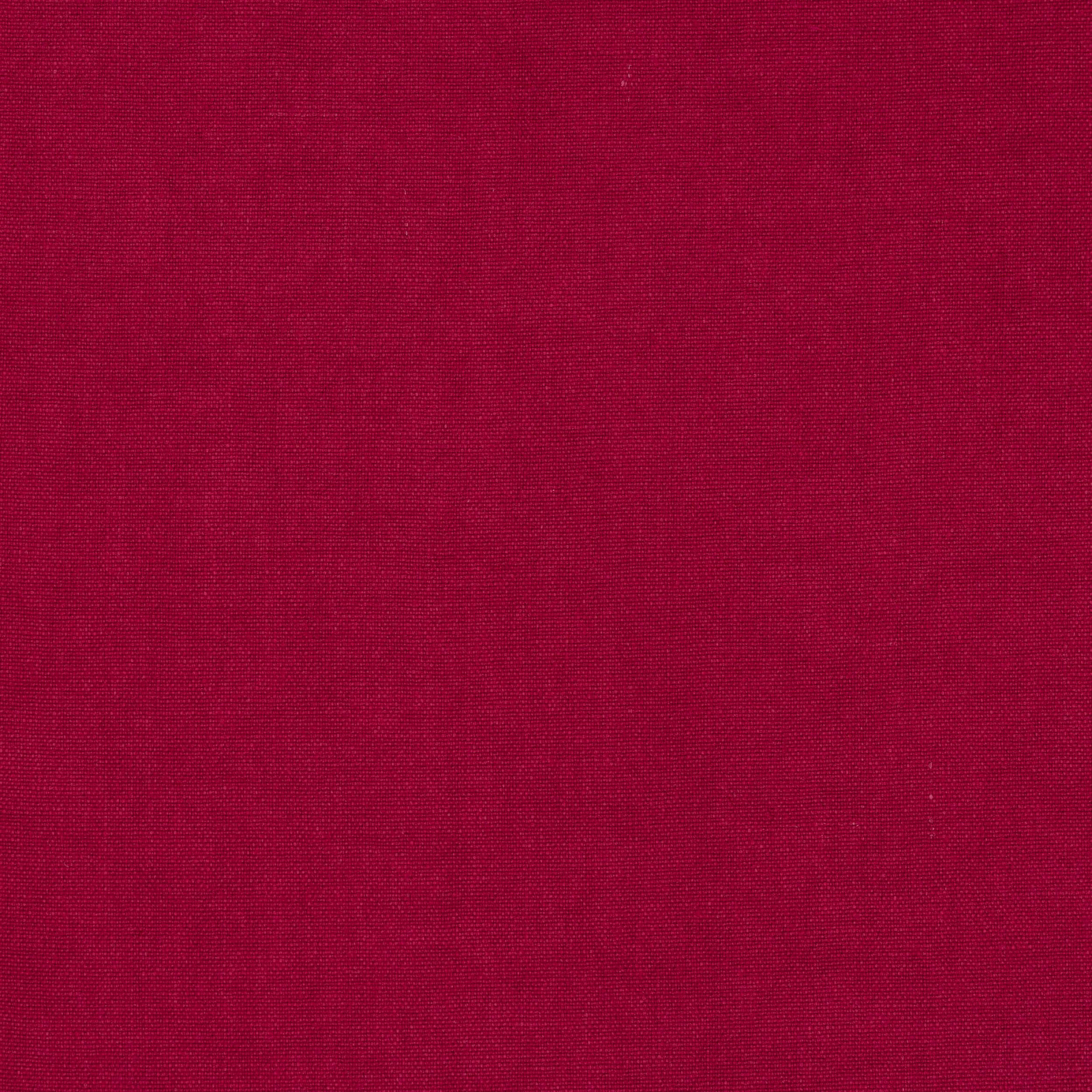 Deep framboise red plain-woven linen fabric with fine texture