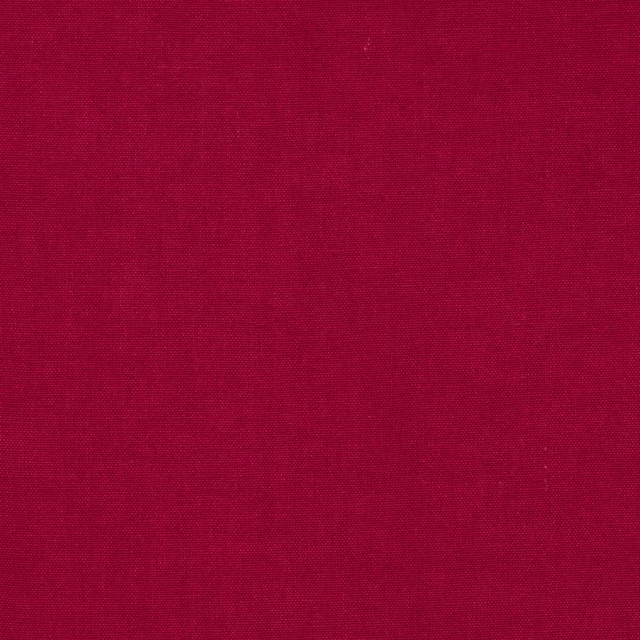 Deep framboise red plain-woven linen fabric with fine texture