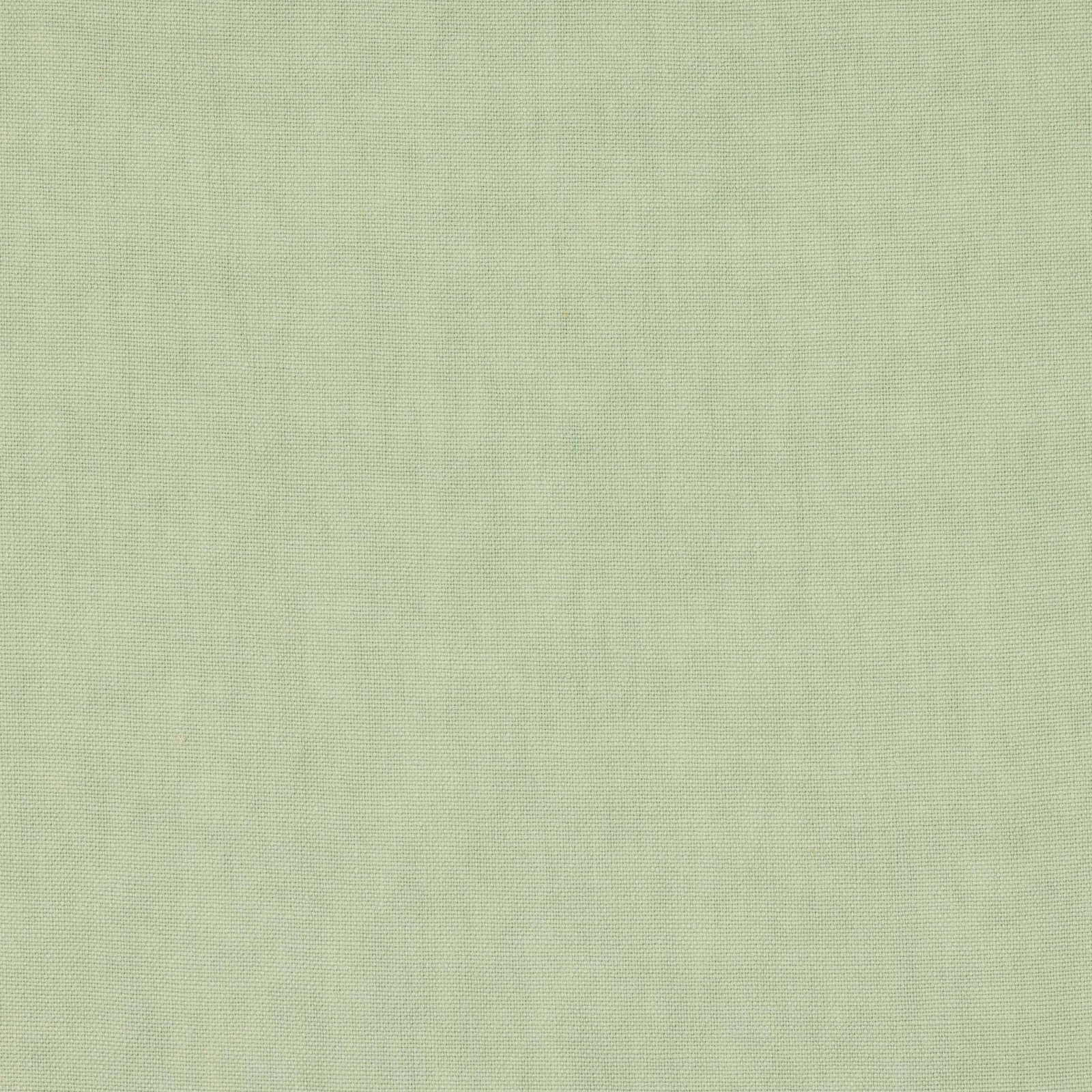 Pale jade green plain woven linen fabric with fine natural texture