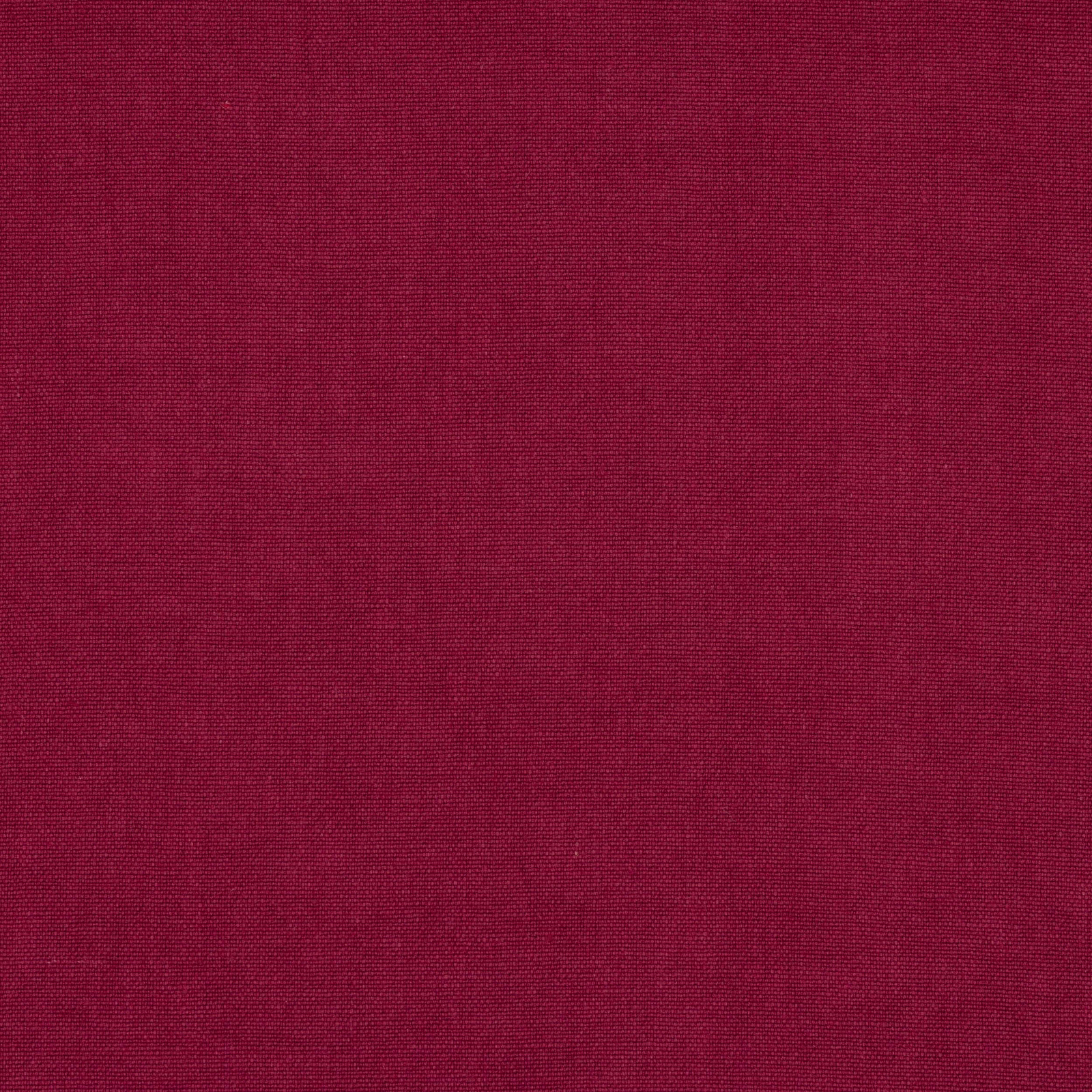 Deep raspberry red plain linen fabric swatch with fine weave
