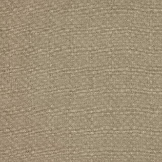Soft warm beige plain linen fabric with fine woven texture