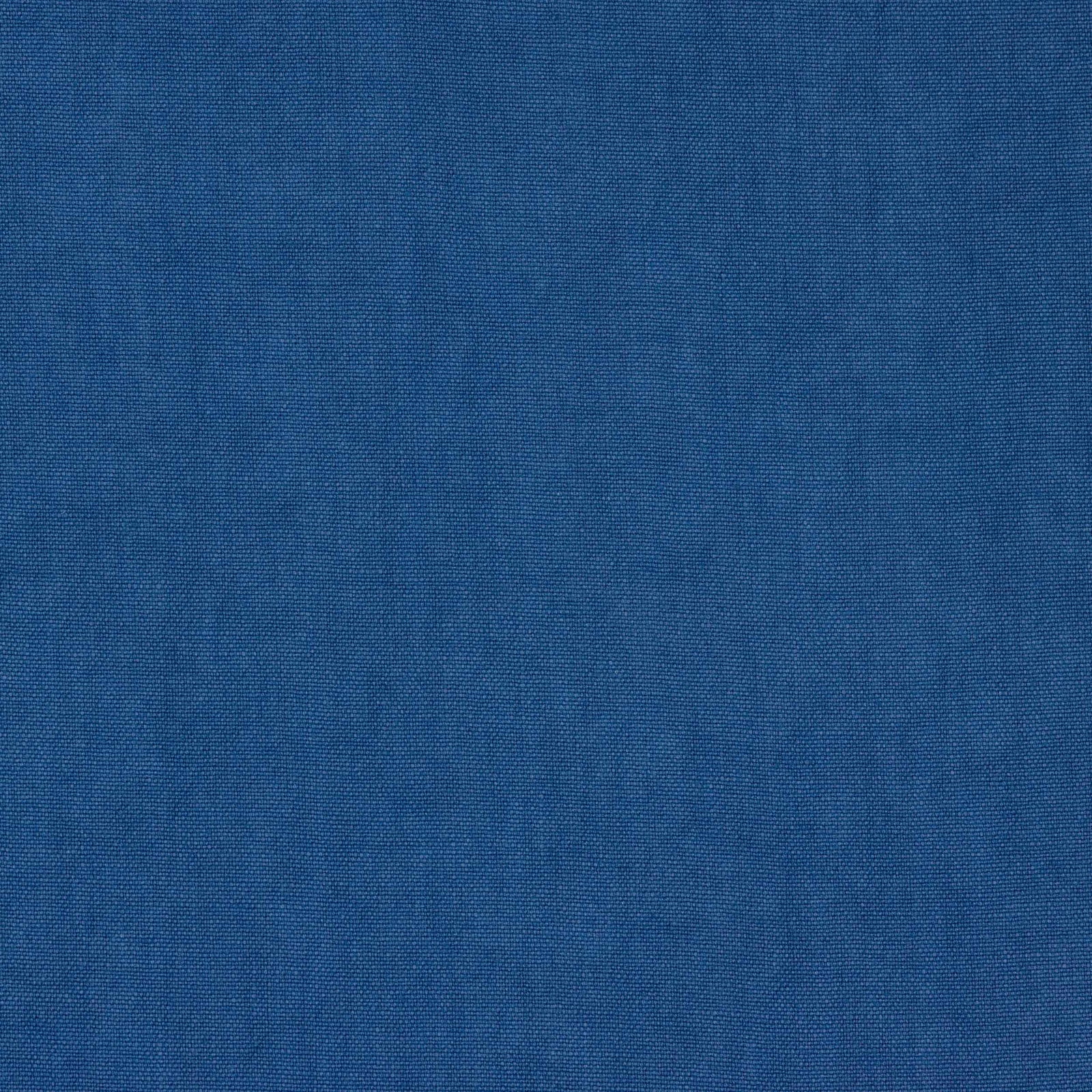 Deep blue plain linen swatch with fine, even weave