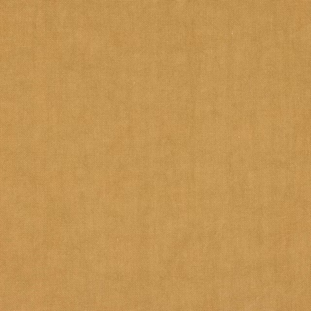 Warm ochre-gold plain linen fabric swatch with fine natural weave