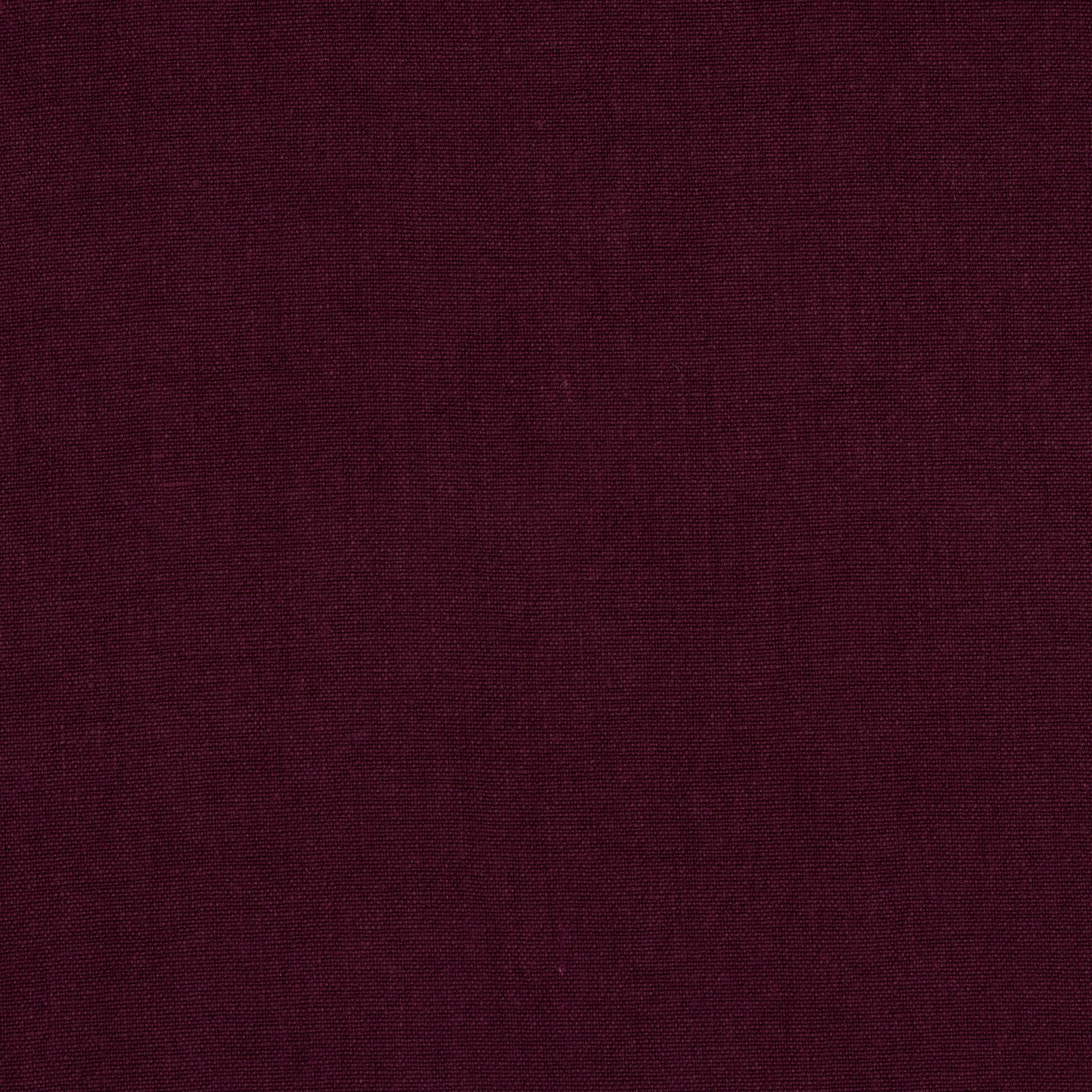 Deep plum linen swatch with a fine plain weave and matte texture