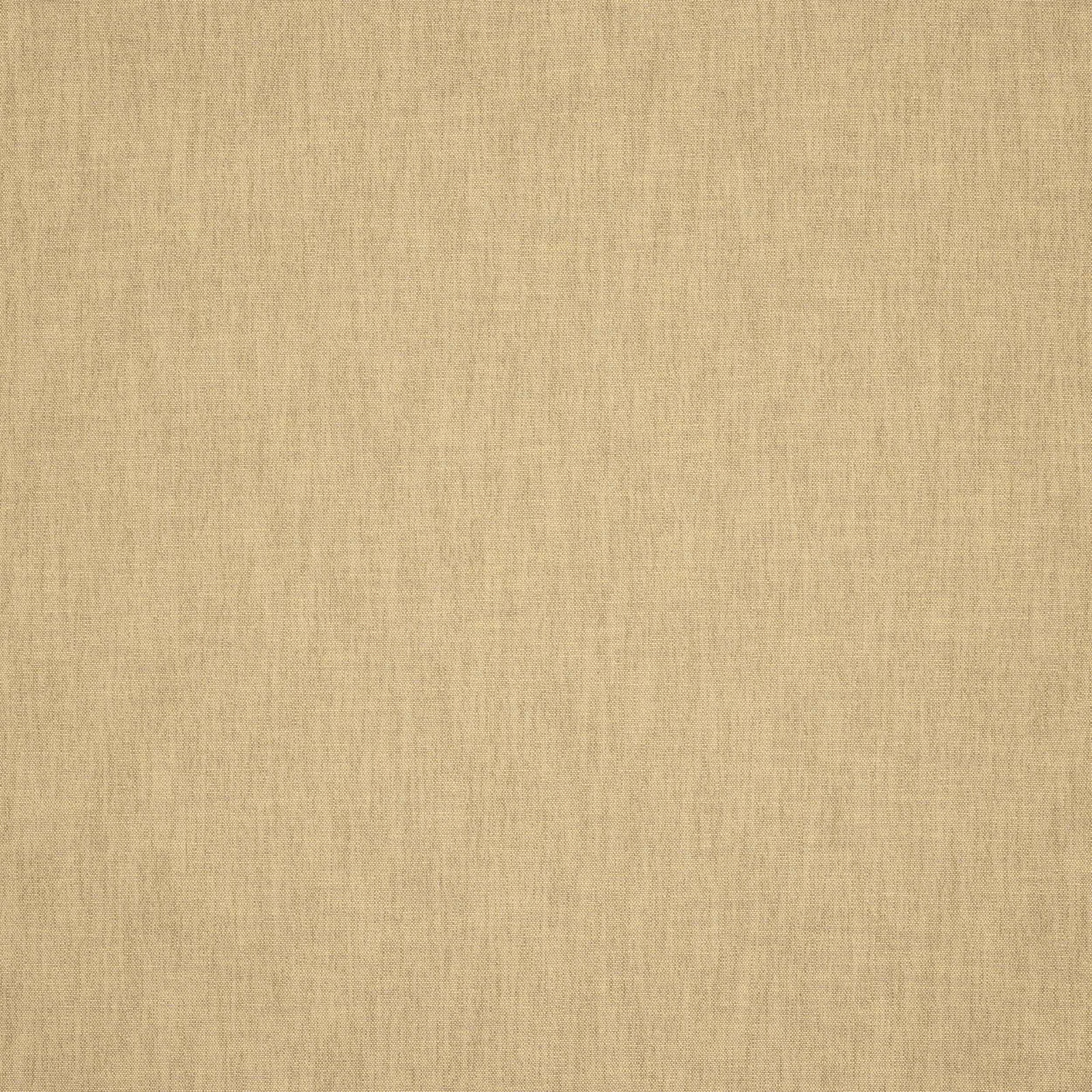 Close-up of warm caramel beige plain woven outdoor fabric with a fine linen-like texture.