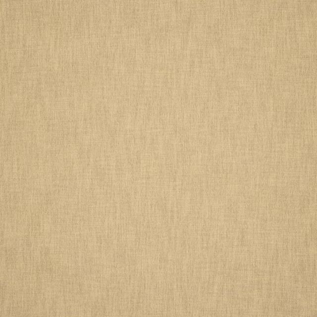 Close-up of warm caramel beige plain woven outdoor fabric with a fine linen-like texture.