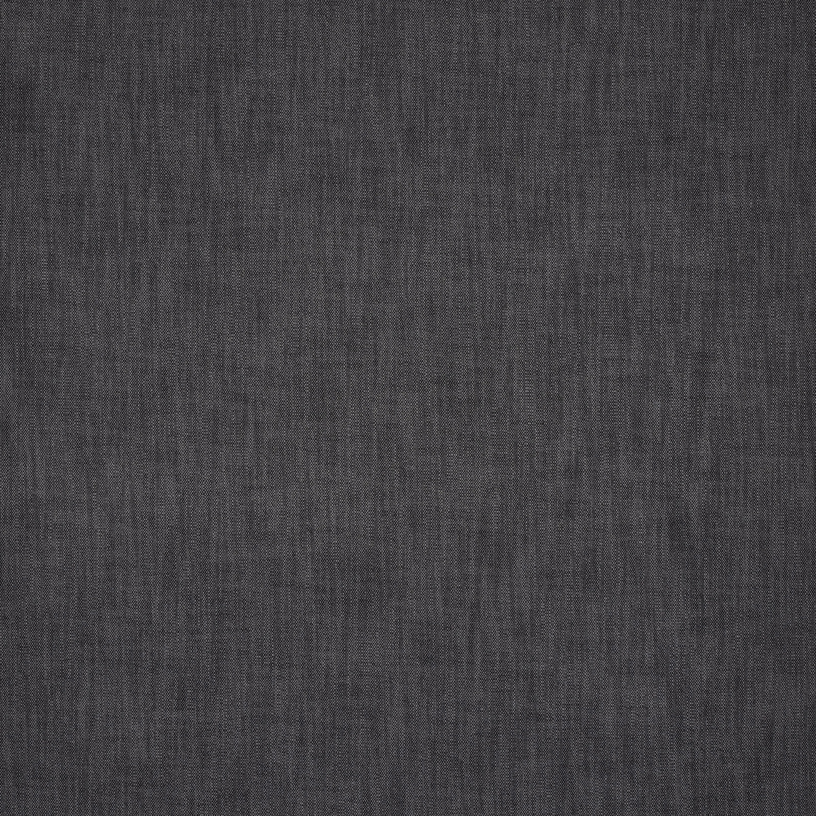 Close-up of a deep charcoal grey woven outdoor fabric with fine texture
