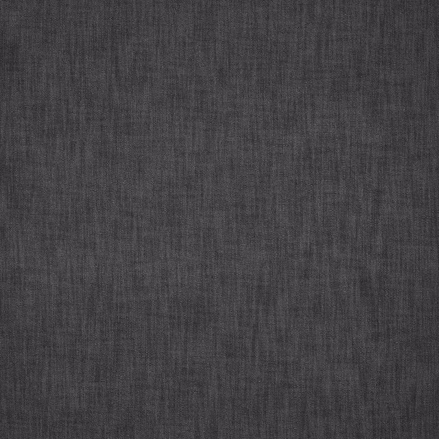 Close-up of a deep charcoal grey woven outdoor fabric with fine texture