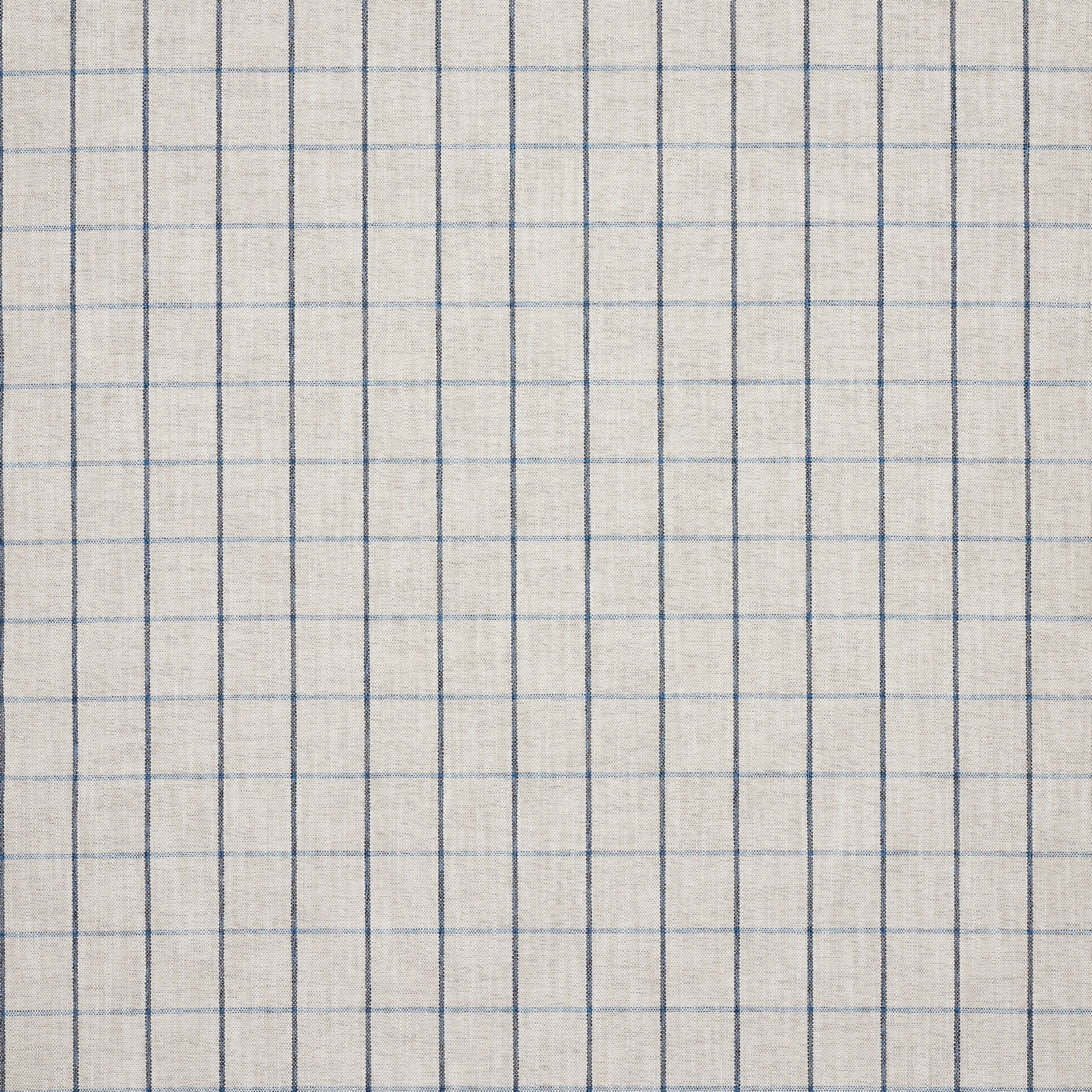 Pale blue small check on a warm ivory woven ground