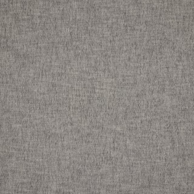 Soft slate grey woven fabric with fine linen-look texture and subtle tonal speckling