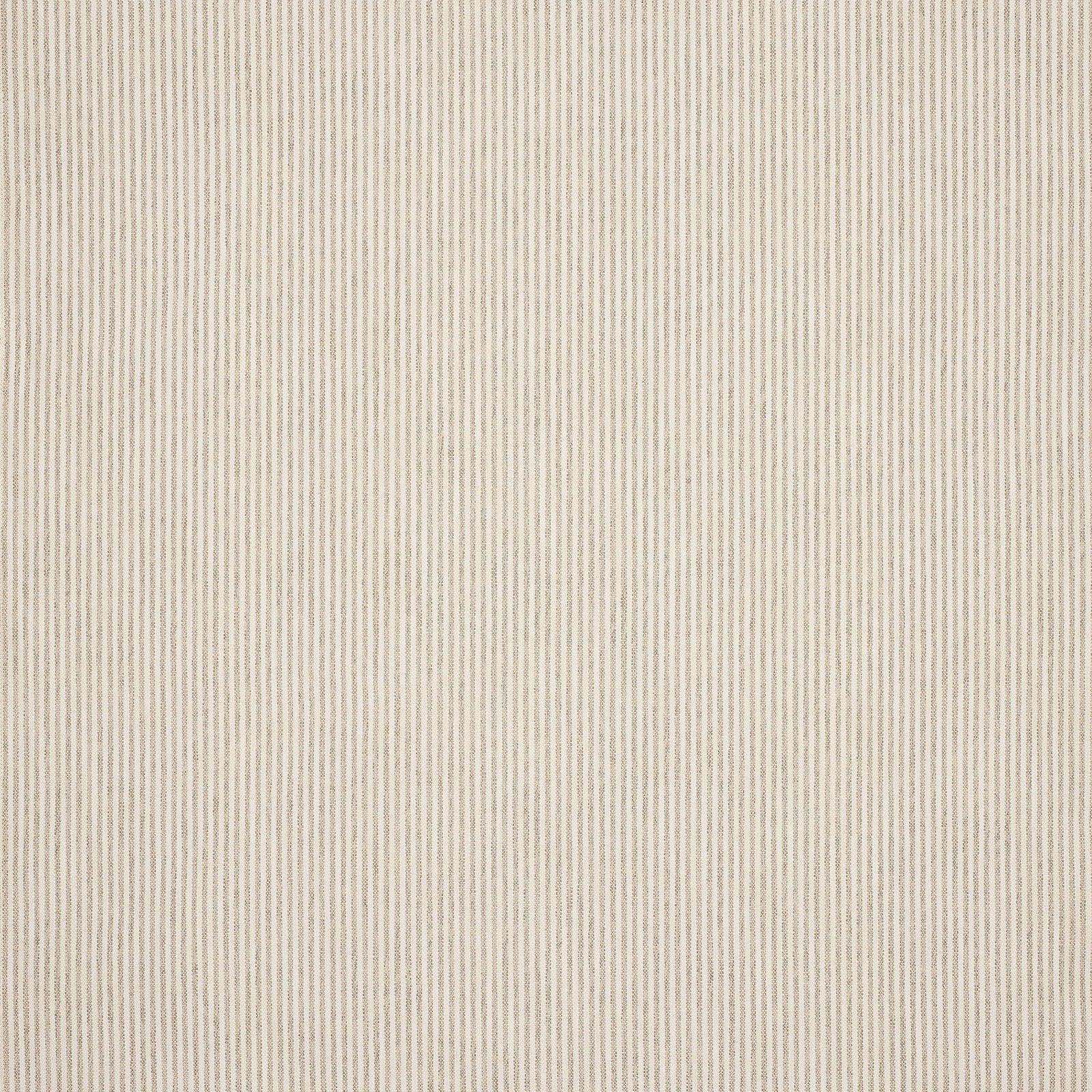 Cream and beige fine ticking stripe fabric with a subtle woven texture