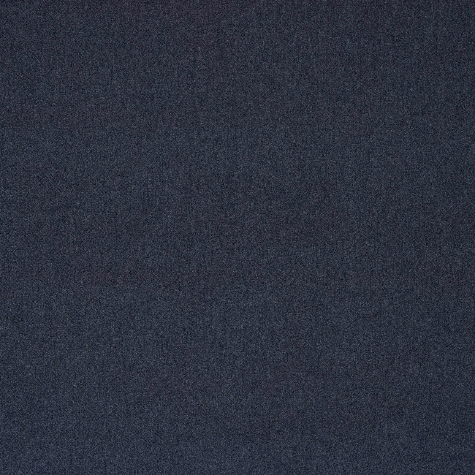 Close-up of dark midnight blue plain woven fabric with a soft brushed texture