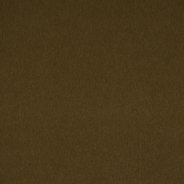 Close-up of deep muted olive plain fabric with a fine woven texture