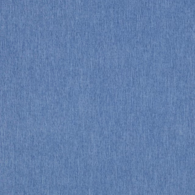 Soft denim-blue plain fabric swatch with fine vertical texture