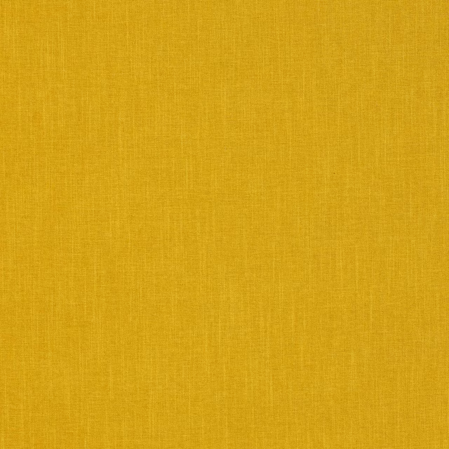 Mustard-gold plain woven fabric with fine linen-like texture