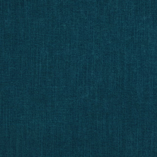 Deep kingfisher teal plain-woven fabric with subtle textured grain