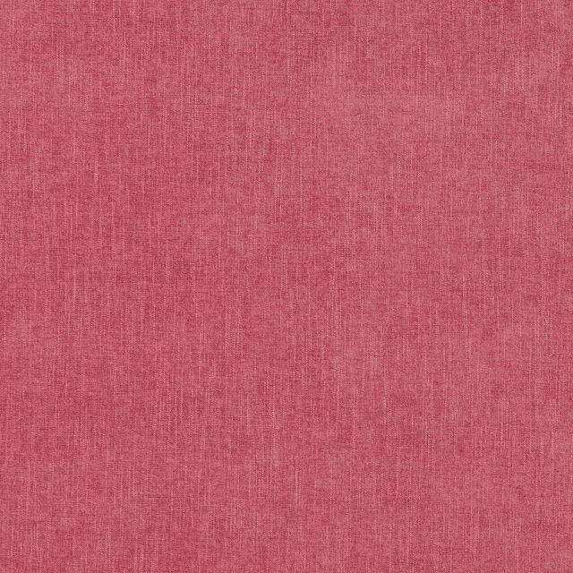 Close-up of a raspberry pink plain woven fabric with subtle linen-like texture