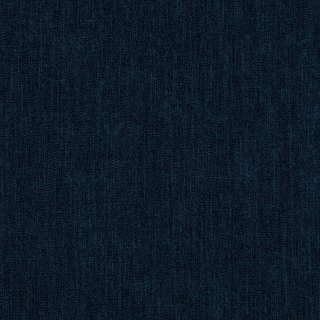 Deep Prussian blue plain-woven fabric swatch with subtle textured finish