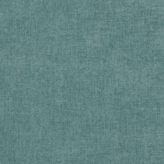 Soft aqua-teal plain woven fabric with a fine heathered texture