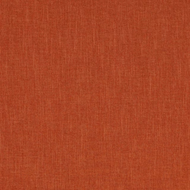Terracotta plain woven fabric with fine texture and muted burnt-orange tone