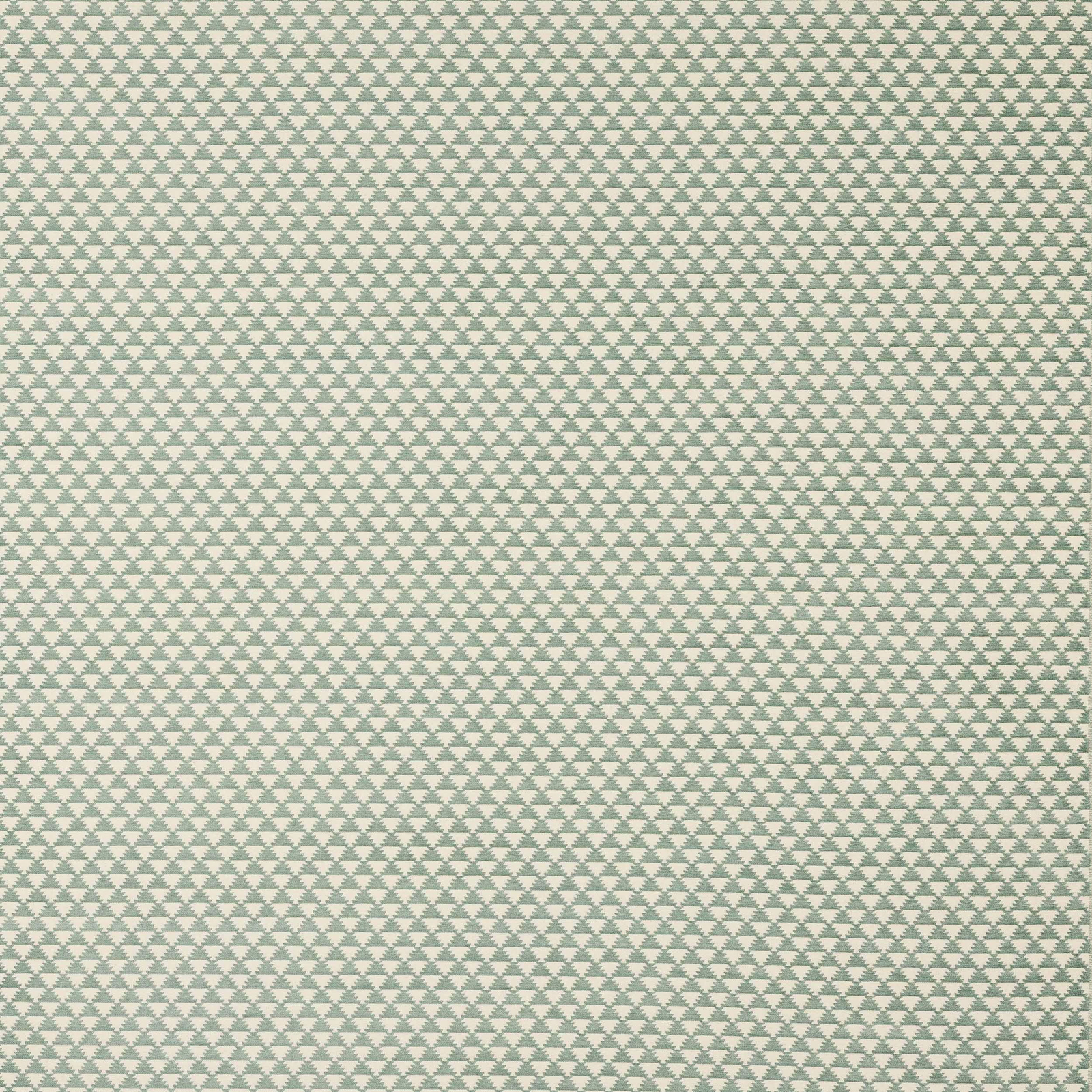Pale celadon geometric fabric with a small repeating woven motif
