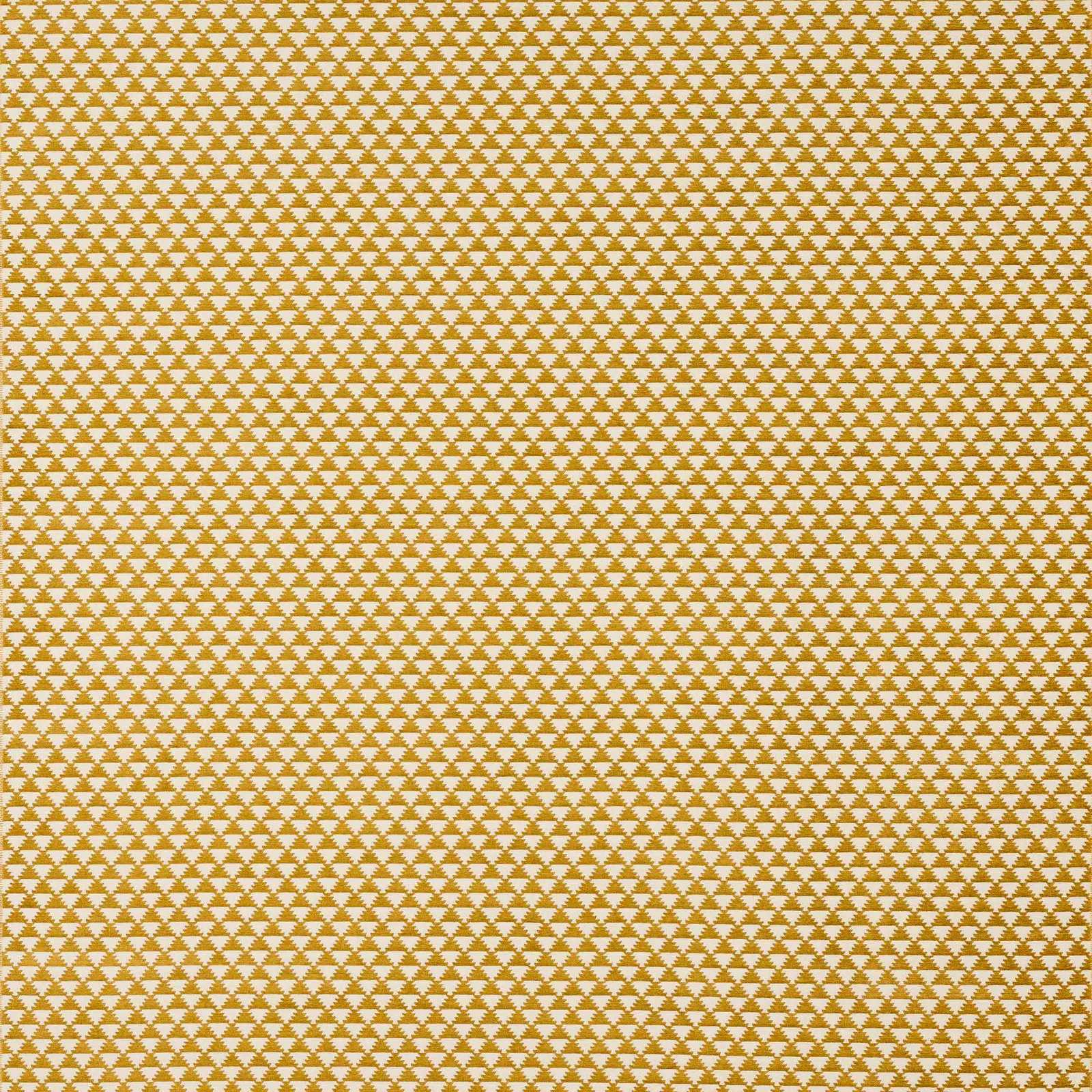 Close-up of Palto Or fabric showing a tiny gold geometric repeat on a pale ground