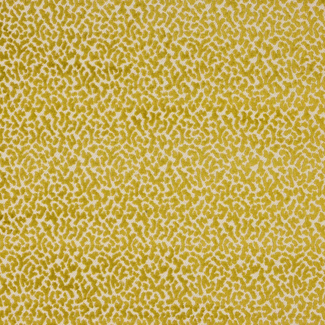 Golden mustard abstract fabric with small pale irregular motif pattern