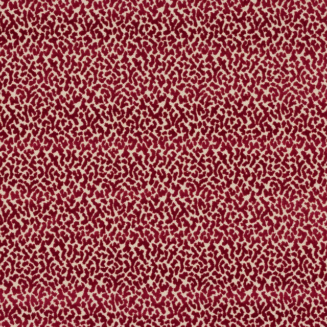 Deep burgundy and rose small-scale abstract patterned fabric swatch