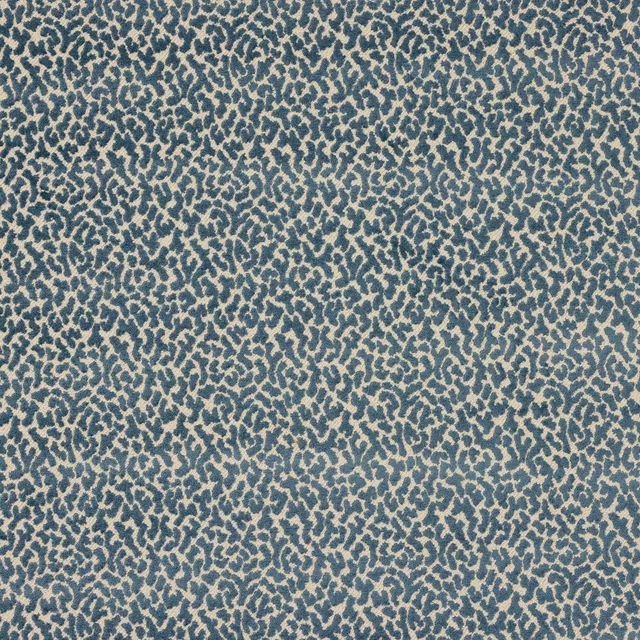 Blue and cream abstract small-scale textured fabric swatch