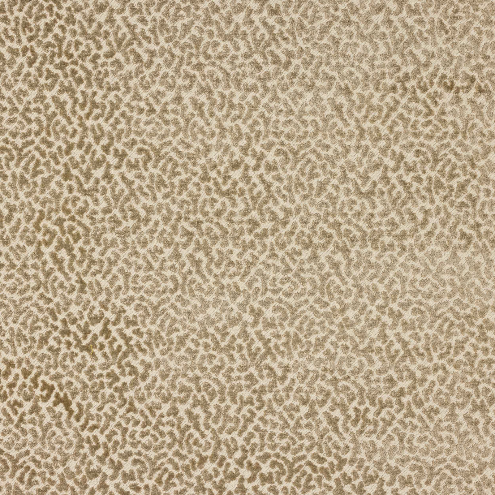 Close-up of small abstract greige and taupe patterned fabric swatch