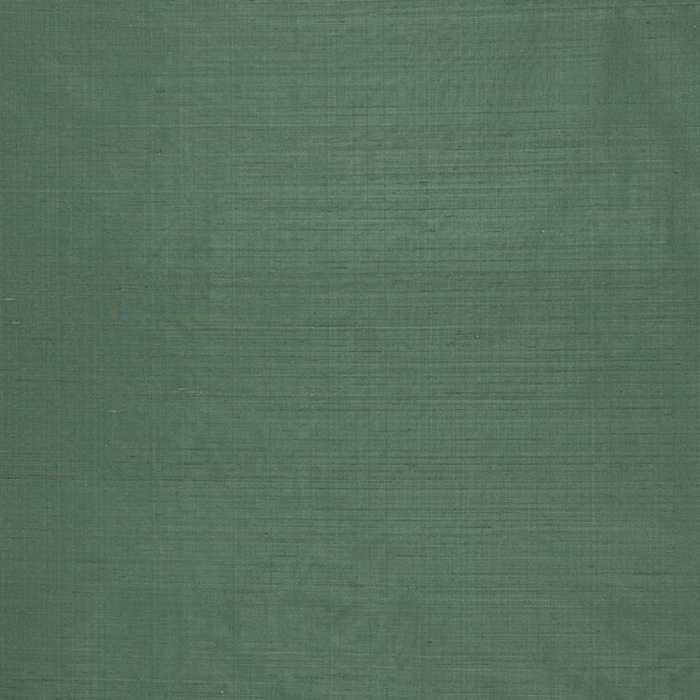 Muted forest green silk swatch with fine horizontal striation and soft sheen