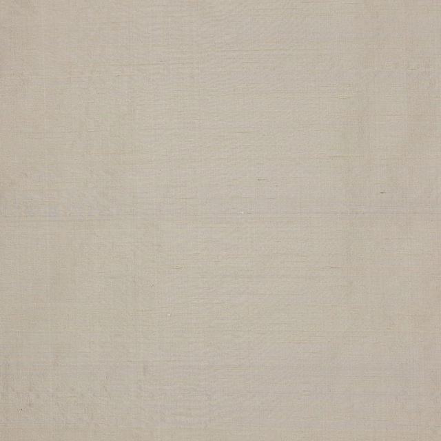 Pale ivory silk plain weave swatch with subtle slubs and soft sheen