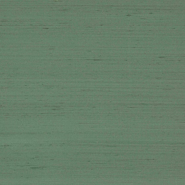 Muted sage-green silk with fine horizontal striations and subtle slub