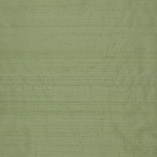 Soft leaf-green silk fabric with subtle slubbed horizontal texture